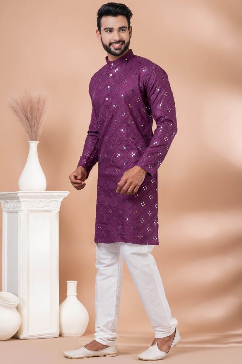Picture of Special-Mirror Premium Designer Readymade Men's Kurta Pajama