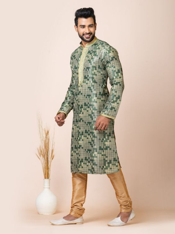 Picture of Designer Function Wear Cotton Jacquard Kurta Pajama