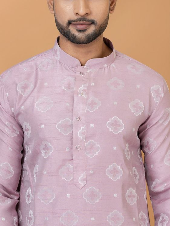 Picture of Superb Silk Lavender Kurta Pajama
