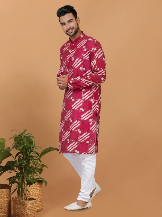 Picture of Cotton & Silk & Ps Viscose Multi Kurta Pajama