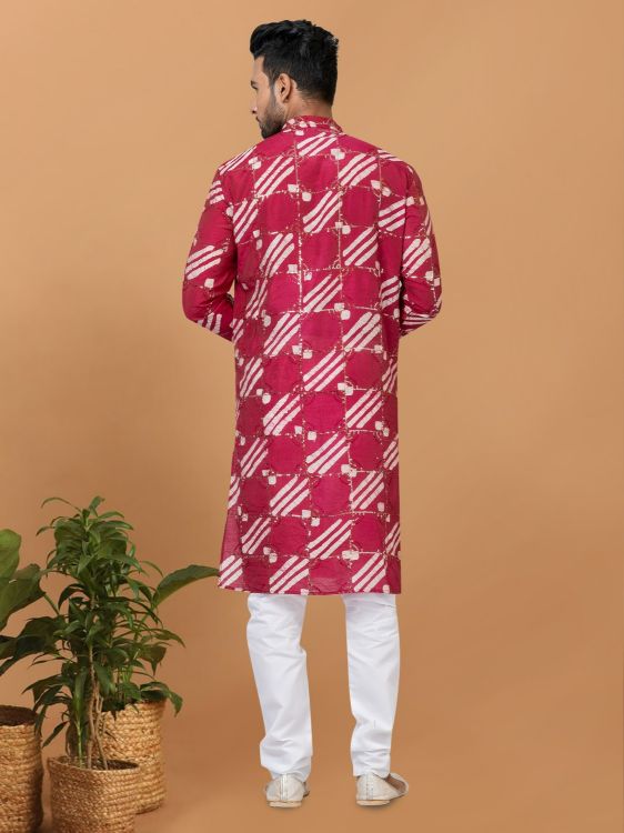 Picture of Cotton & Silk & Ps Viscose Multi Kurta Pajama