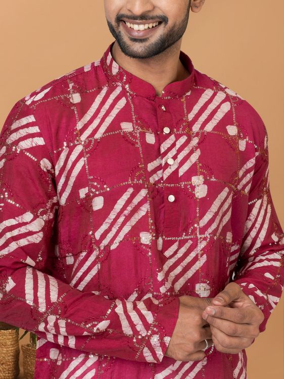 Picture of Cotton & Silk & Ps Viscose Multi Kurta Pajama