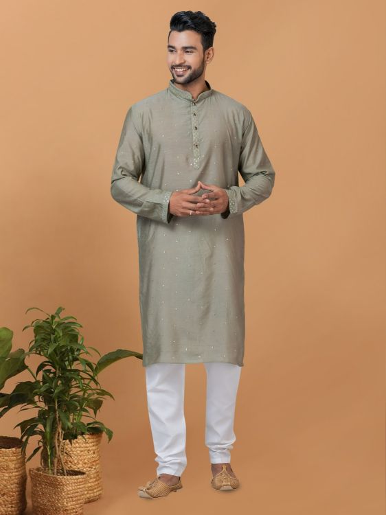 Picture of Designer Function Wear Viscose Cotton Kurta Pajama