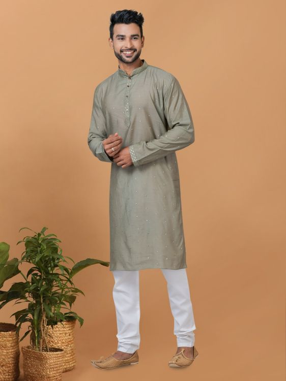 Picture of Designer Function Wear Viscose Cotton Kurta Pajama