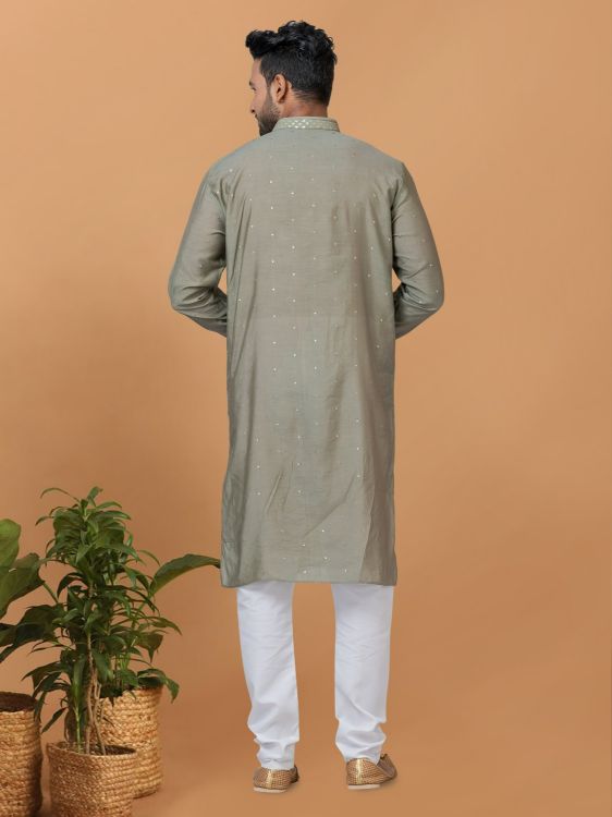 Picture of Designer Function Wear Viscose Cotton Kurta Pajama