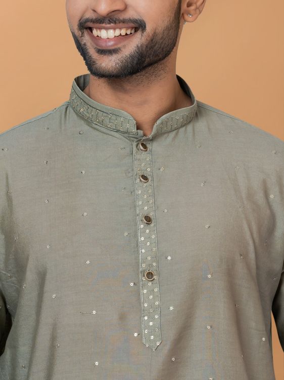 Picture of Designer Function Wear Viscose Cotton Kurta Pajama