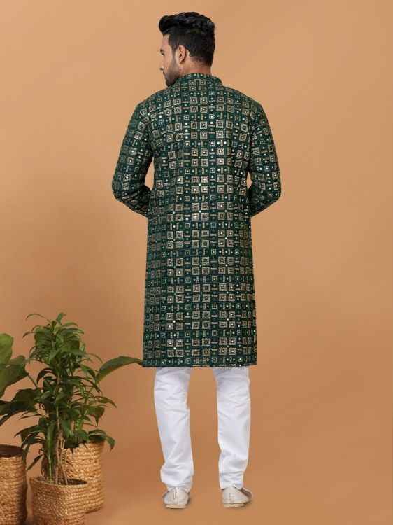 Picture of Ravishing Georgette Green Kurta Pajama