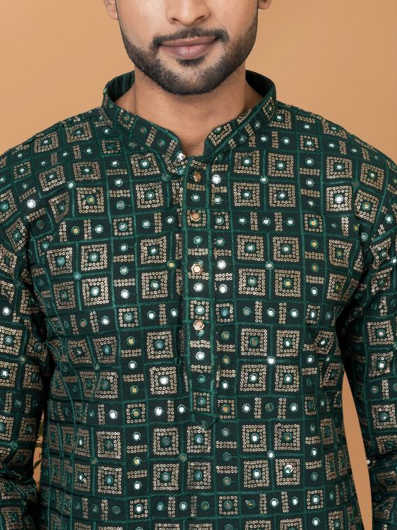 Picture of Ravishing Georgette Green Kurta Pajama