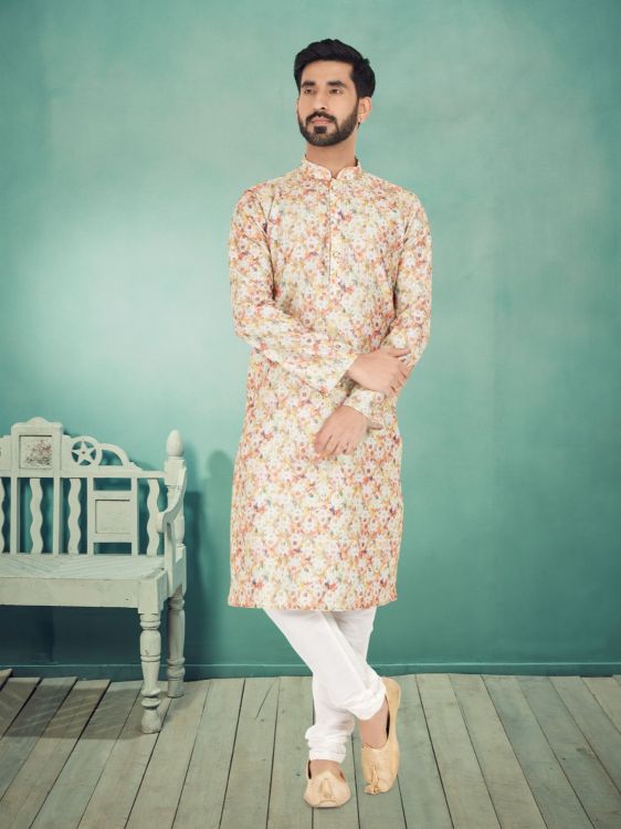 Picture of Classy Cotton Multi Kurta Pajama