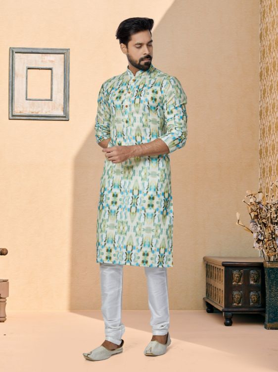 Picture of Statuesque Cotton White Kurta Pajama