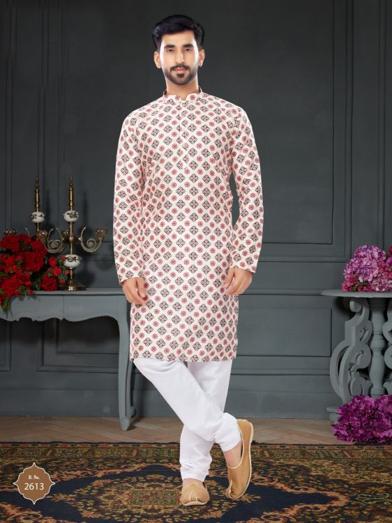 Picture of Statuesque Silk Multi Kurta Pajama