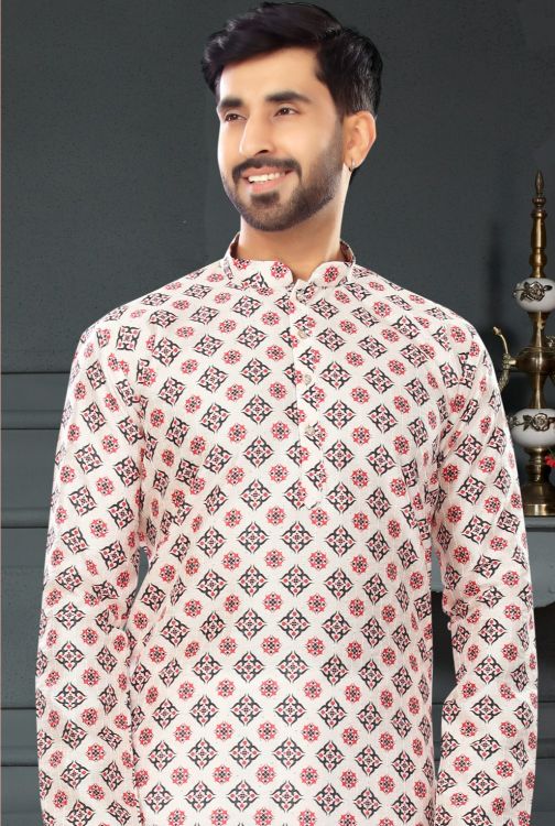 Picture of Statuesque Silk Multi Kurta Pajama