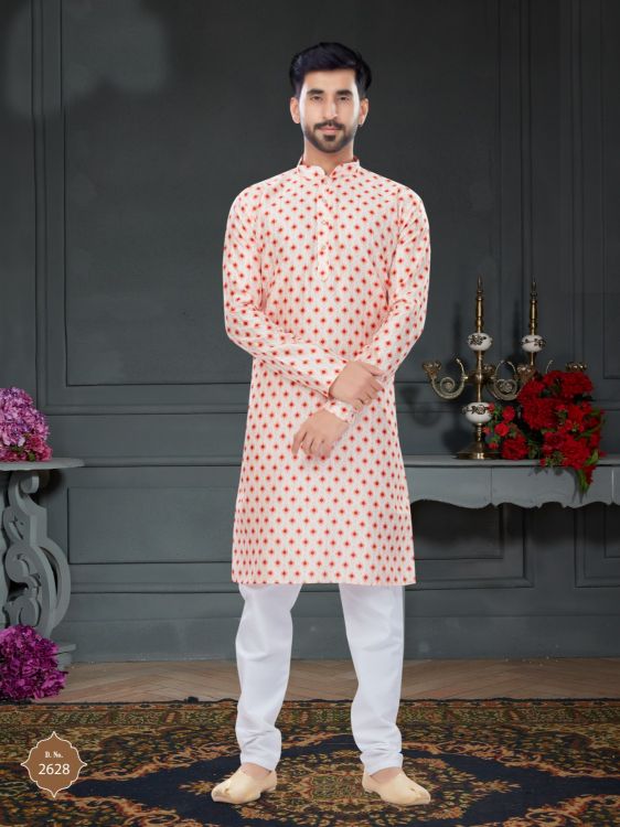 Picture of Beauteous Silk Multi Kurta Pajama