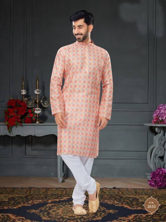 Picture of Graceful Silk Multi Kurta Pajama