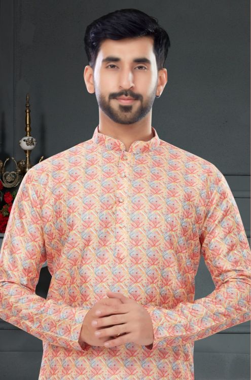 Picture of Graceful Silk Multi Kurta Pajama