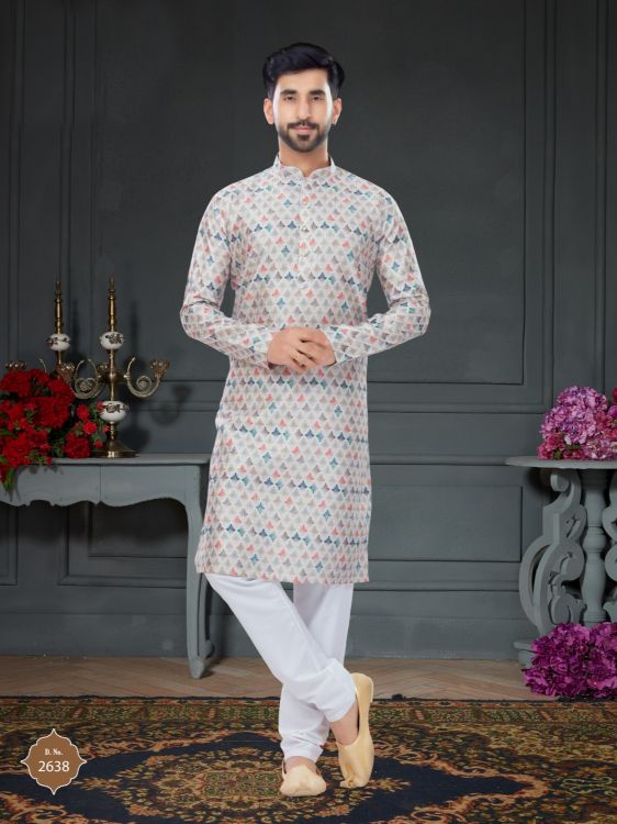 Picture of Appealing Silk Off White Kurta Pajama