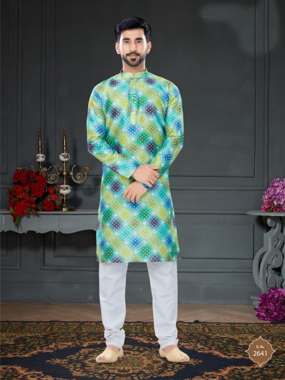 Picture of Taking Silk Multi Kurta Pajama