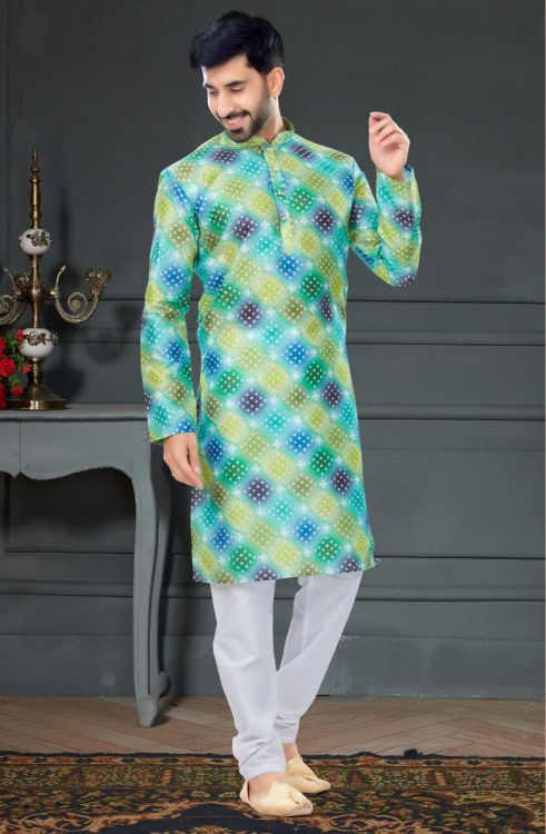 Picture of Taking Silk Multi Kurta Pajama