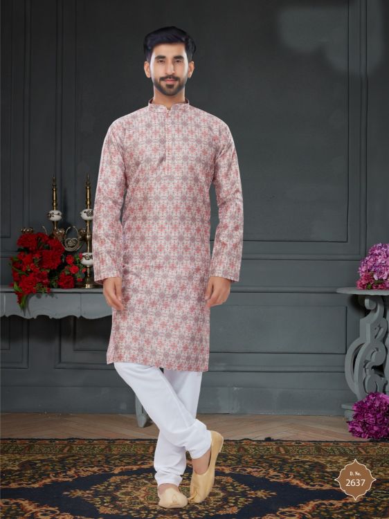 Picture of Good Looking Silk Multi Kurta Pajama