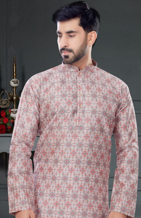 Picture of Good Looking Silk Multi Kurta Pajama