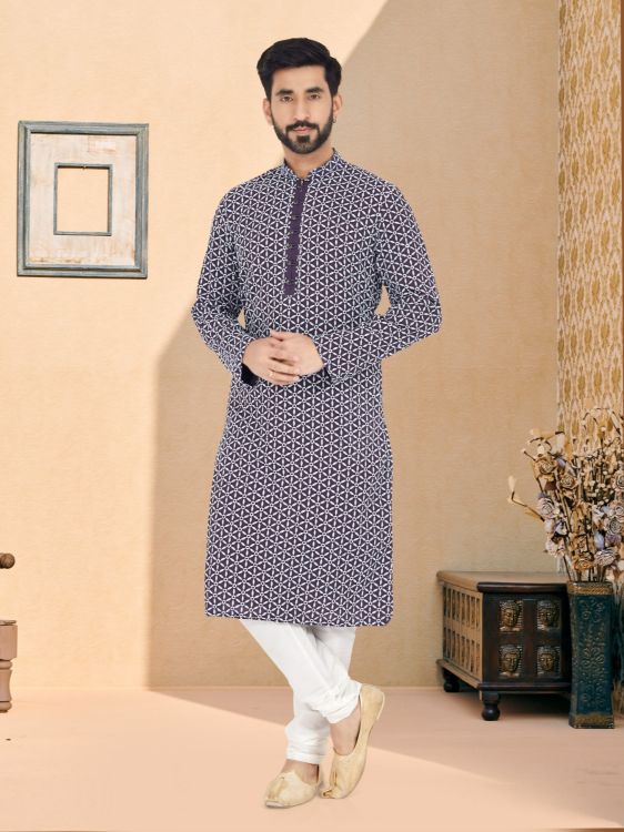 Picture of Beautiful Georgette Blue Kurta Pajama
