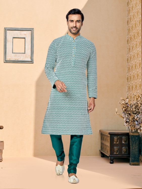 Picture of Graceful Georgette Green Kurta Pajama