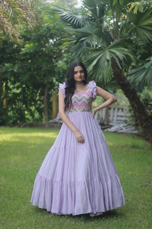 Picture of Marvelous Georgette Thistle Readymade Gown