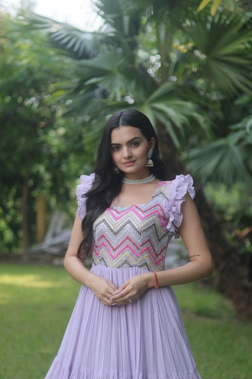 Picture of Marvelous Georgette Thistle Readymade Gown