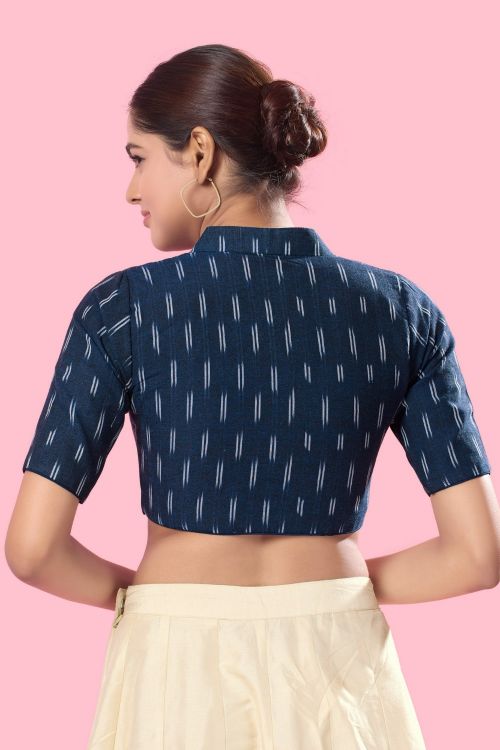 Picture of Marvelous Cotton Blue Readymade Blouse