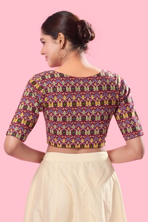 Picture of Beauteous Cotton Maroon Readymade Blouse