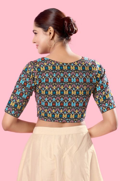 Picture of Pleasing Cotton Black Readymade Blouse