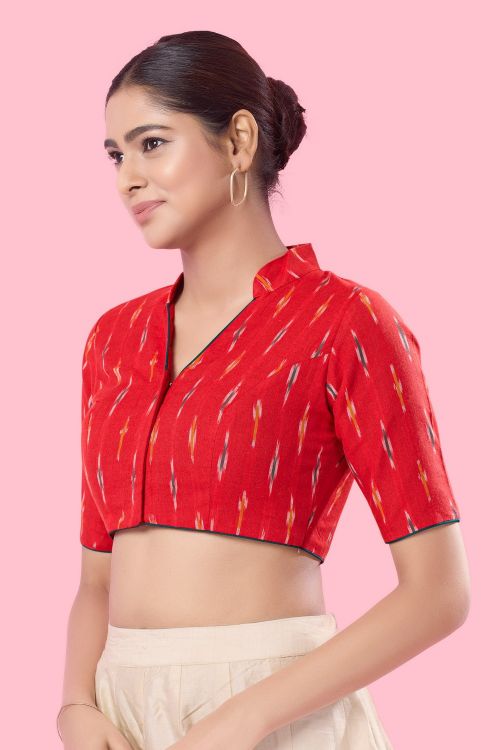 Picture of Fine Cotton Red Readymade Blouse