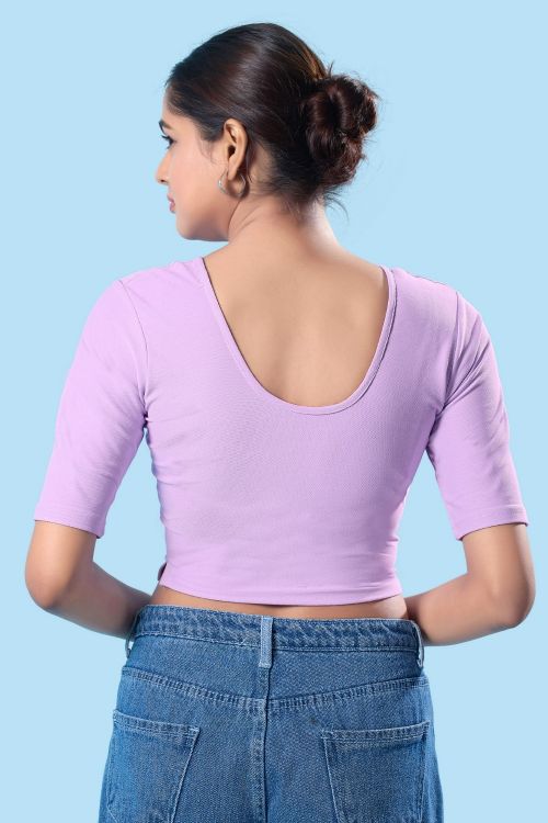 Picture of Beauteous Cotton Lycra Thistle Readymade Blouse