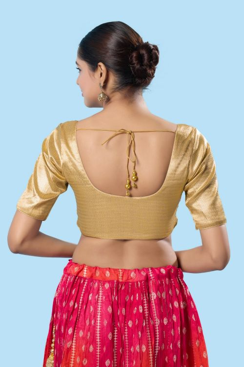 Picture of Admirable Shimmer Golden Readymade Blouse