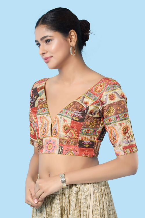 Picture of Comely Brocade Gajari Readymade Blouse
