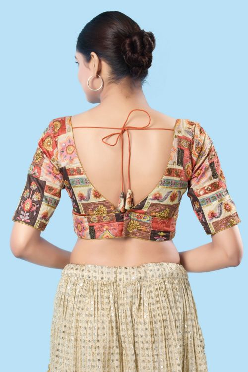 Picture of Comely Brocade Gajari Readymade Blouse