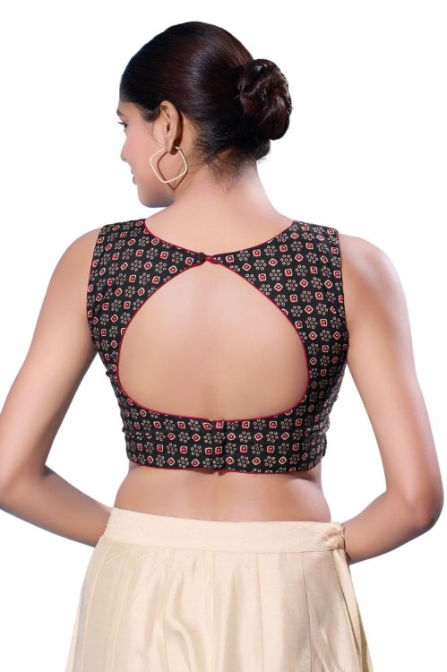 Picture of Amazing Cotton Black Readymade Blouse