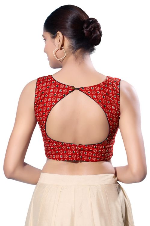 Picture of Pleasing Cotton Maroon Readymade Blouse