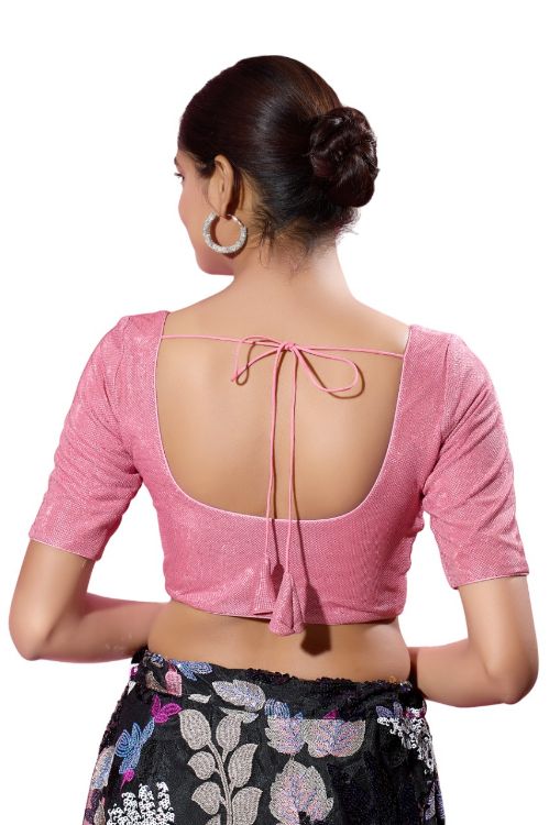 Picture of Elegant Shimmer Pink Readymade Blouse