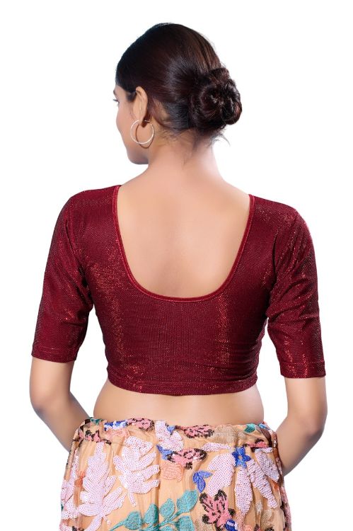 Picture of Resplendent Shimmer Maroon Blouse