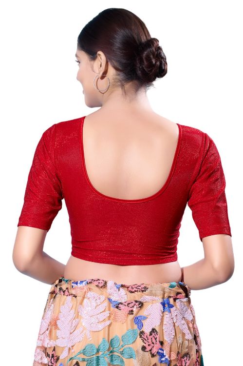 Picture of Classy Shimmer Red Readymade Blouse