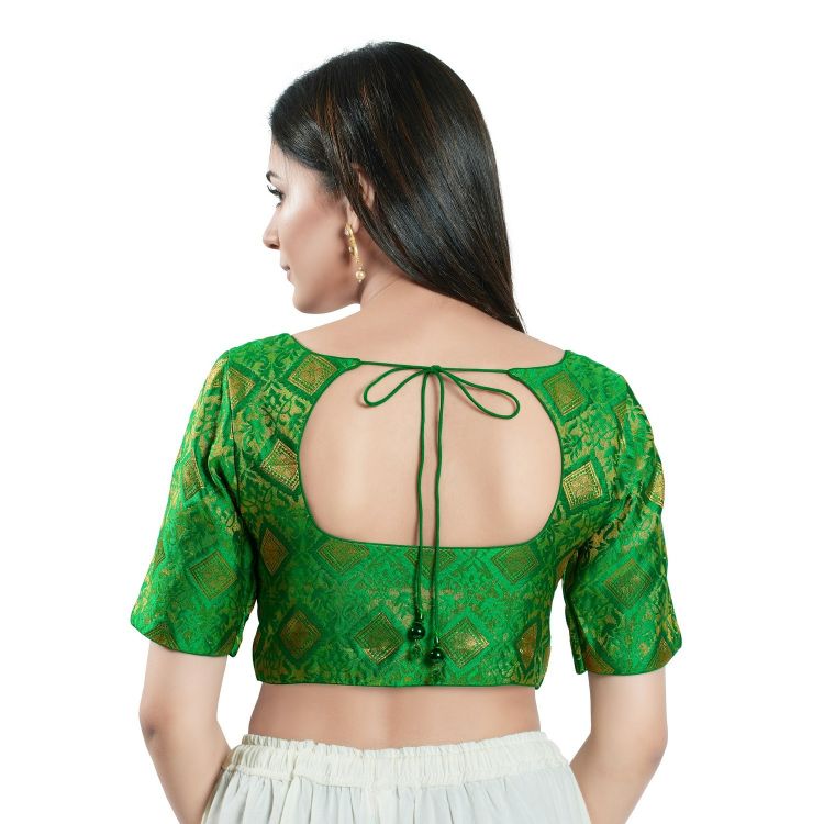 Picture of Statuesque Brocade Green Readymade Blouse
