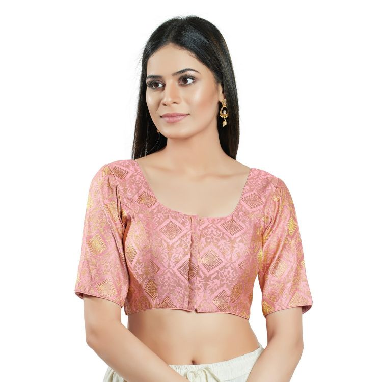 Picture of Admirable Brocade Light Pink Readymade Blouse