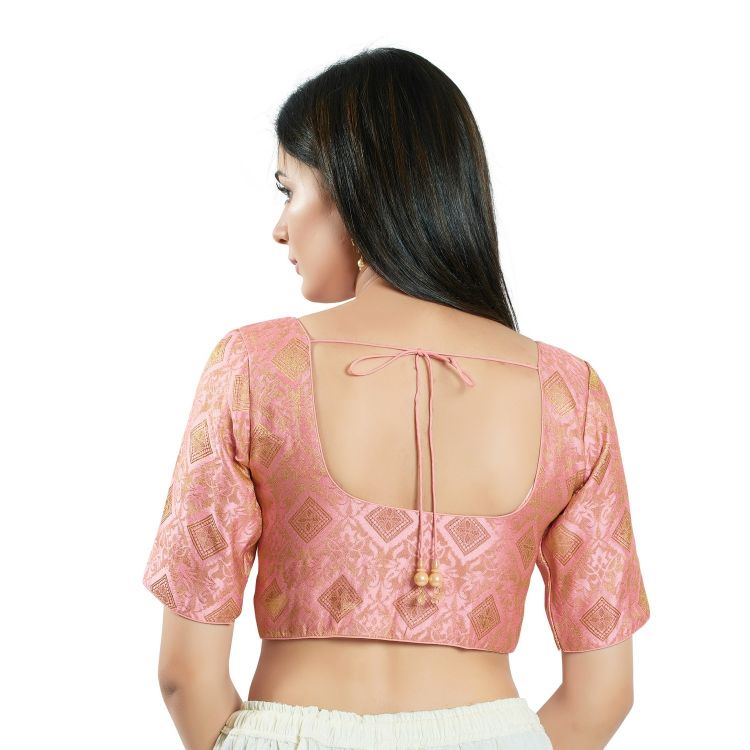 Picture of Admirable Brocade Light Pink Readymade Blouse