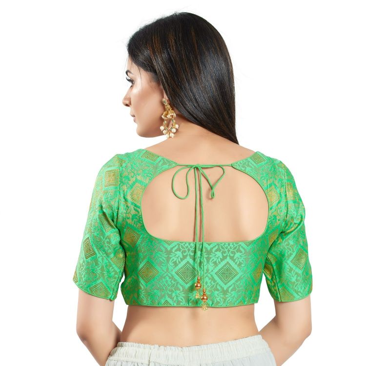 Picture of Resplendent Brocade Green Readymade Blouse