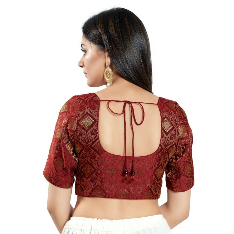 Picture of Sublime Brocade Maroon Readymade Blouse
