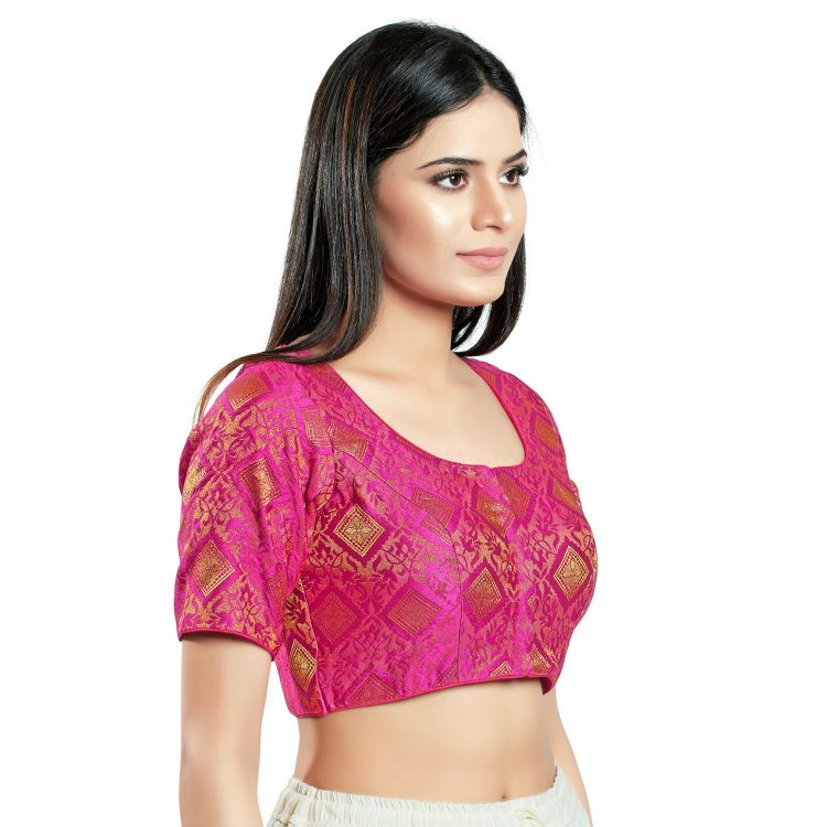 Picture of Ravishing Brocade Deep Pink Readymade Blouse