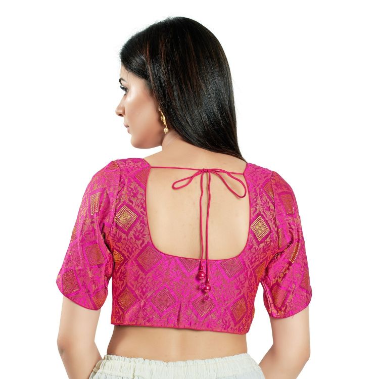 Picture of Ravishing Brocade Deep Pink Readymade Blouse