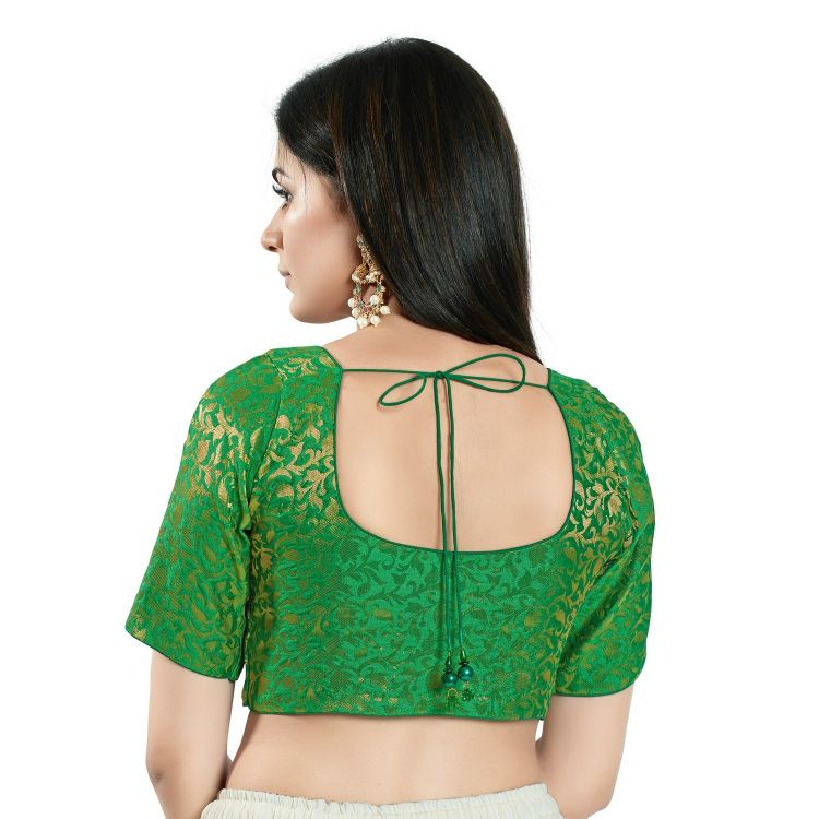 Picture of Elegant Brocade Green Readymade Blouse