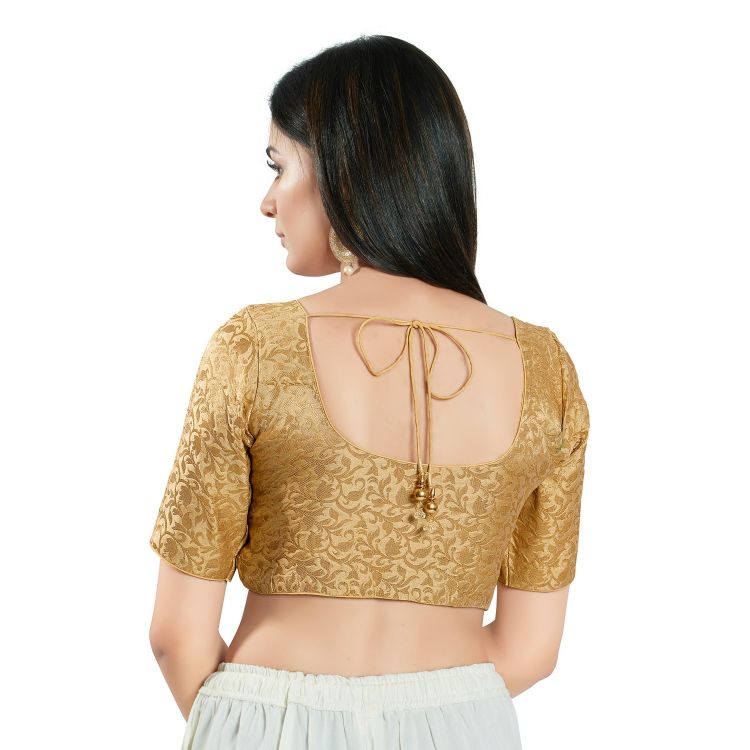 Picture of Graceful Brocade Gold Readymade Blouse
